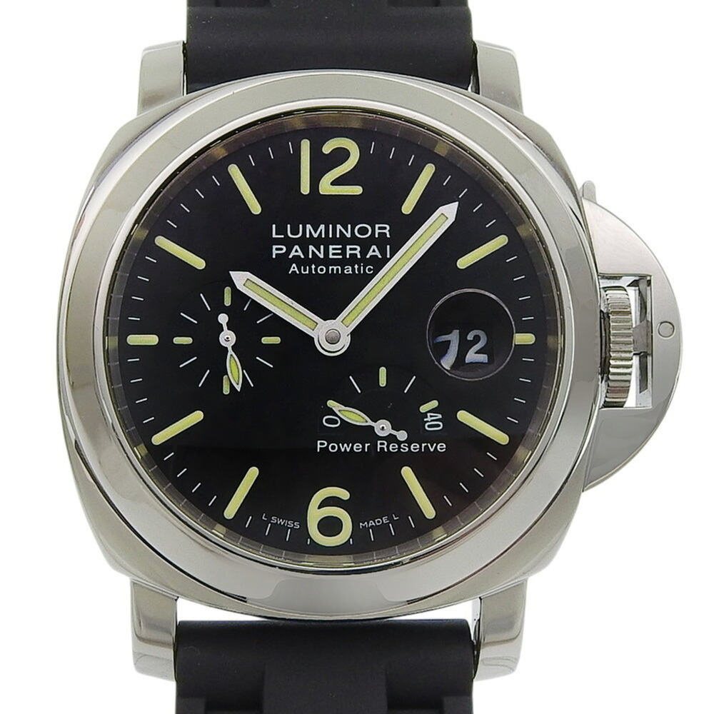 Panerai Luminor Marina Power Reserve PAM00090 OP6556 Black Dial Stainless Ste...